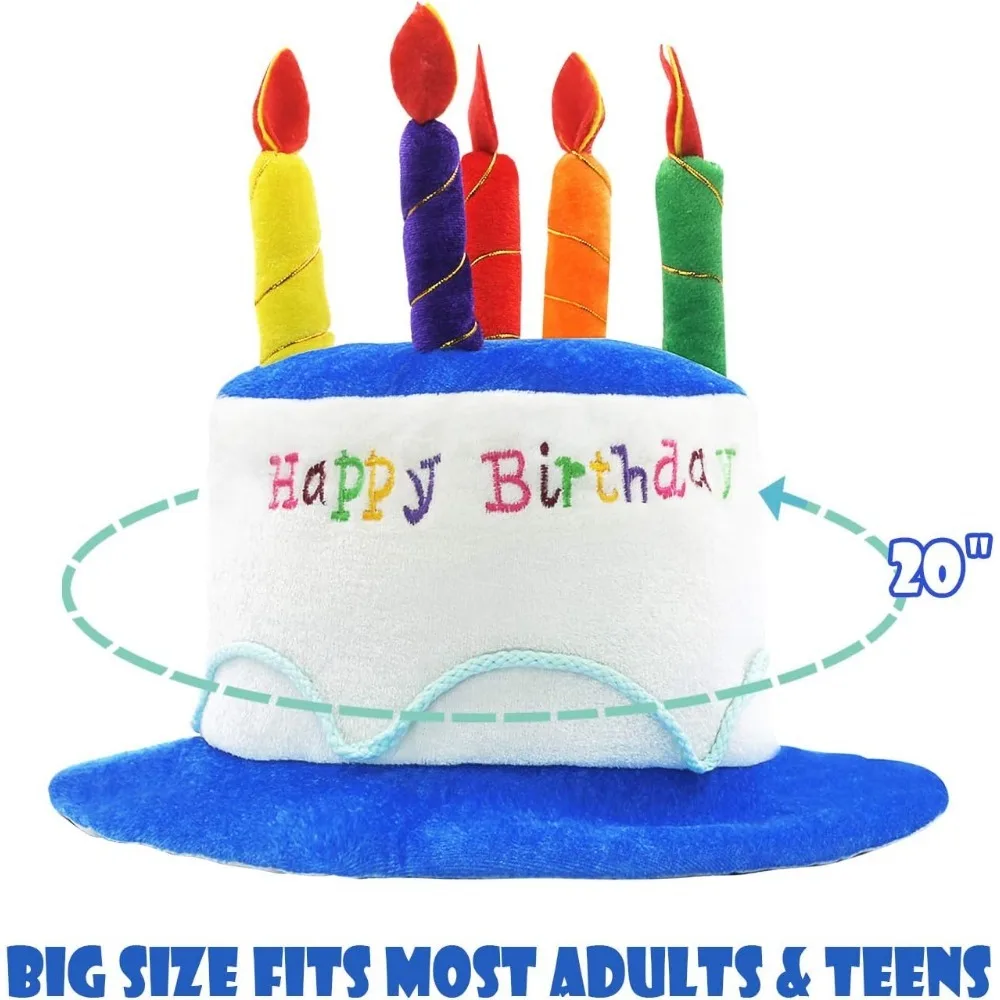 Juego gorro y gafas en felpa para fiestas de cumpleaños - imagen 4