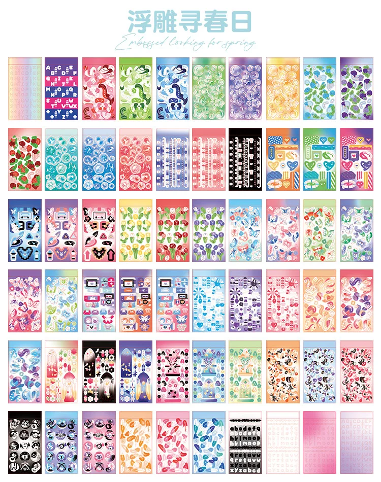 Colección de pegatinas kawaii