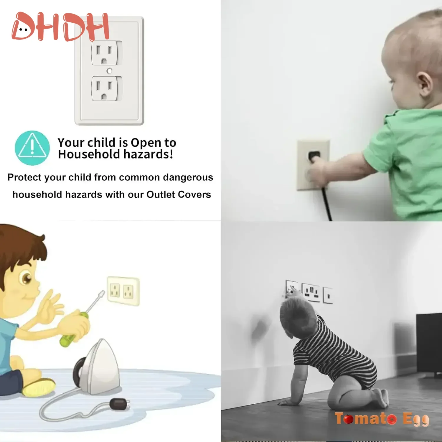 Tapa protectora del enchufe con seguridad eléctrica para bebé - imagen 3