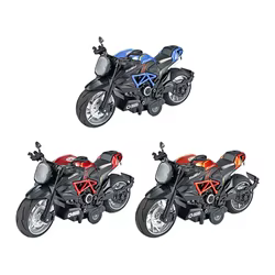 Moto de juguete para niños de aleación con retroceso y colección