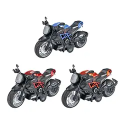 Moto de juguete para niños de aleación con retroceso y colección