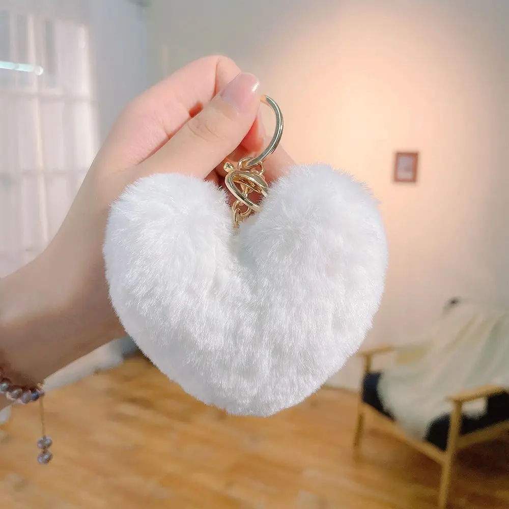 Colgante bolso felpa corazón suave llavero peluche bebé - imagen 2