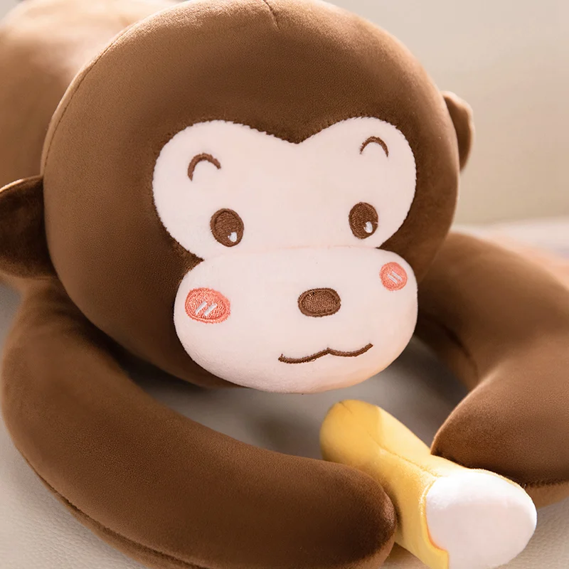Peluche de mono tumbado largo para niña, suave y decorativo - imagen 3