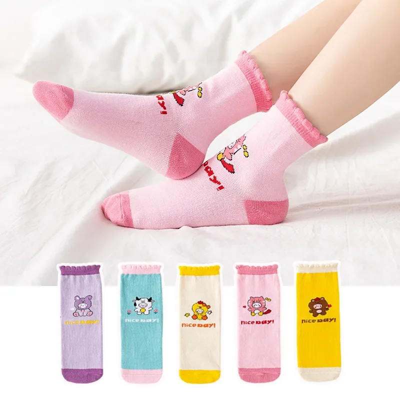 Calcetines con animales para niños y niñas – Algodón suave - imagen 5