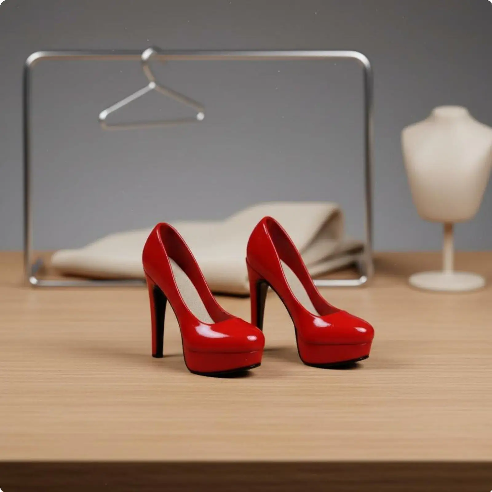 Zapatos de tacón alto para muñecas de plástico realistas - imagen 2