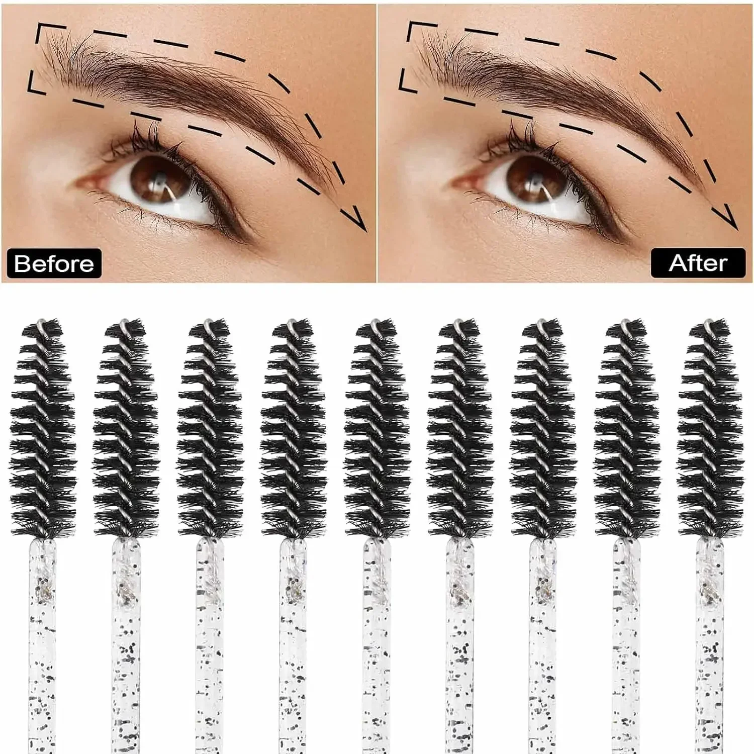 Cepillos desechables para pestañas y cejas, aplicadores de rímel - imagen 5