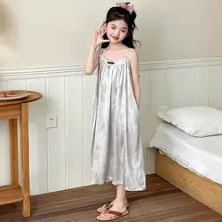Pijama de niña verano estilo sencillo y tierno en color liso fino