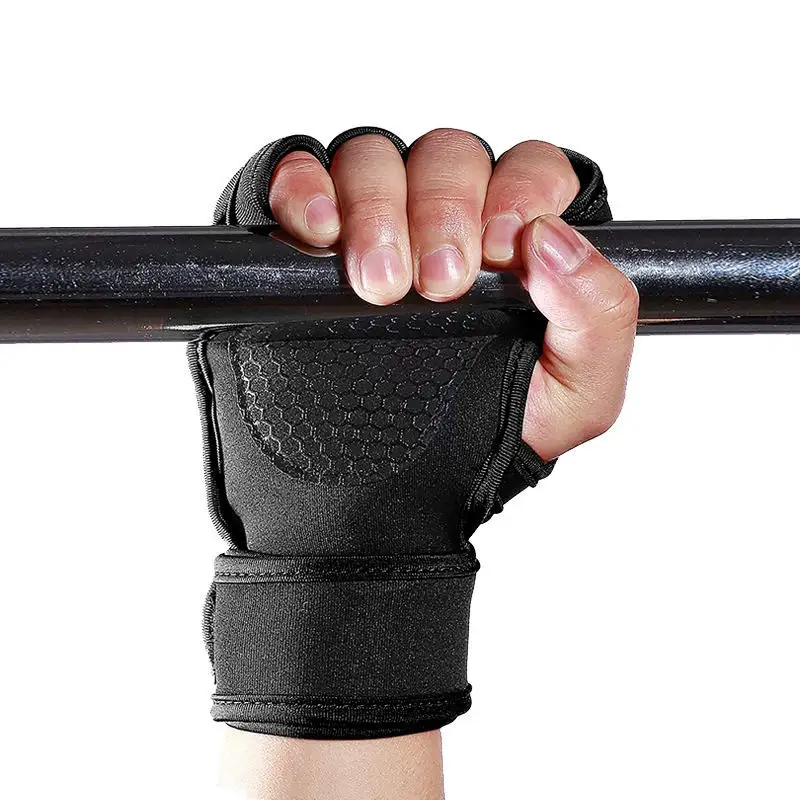 Guantes de pesas antideslizantes con protección en muñeca y palma - imagen 2