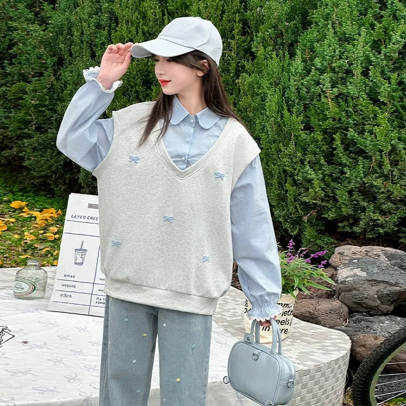 Sudadera con pajarita para niña – Estilo primaveral - imagen 3