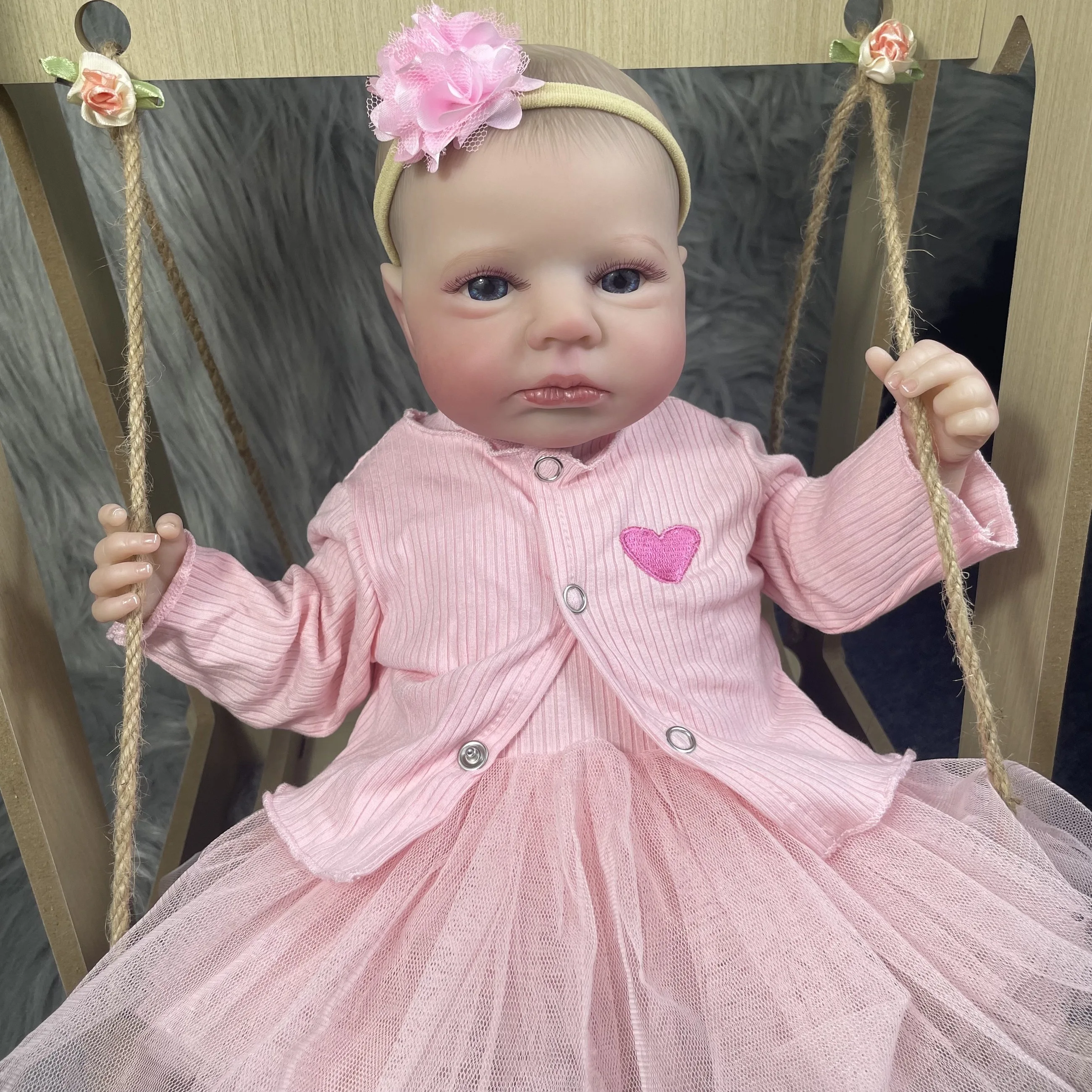 MRB LouLou Muñeca reborn realista con ojos abiertos para niña - imagen 4