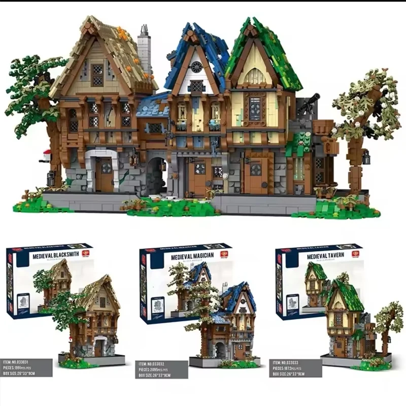 Set bloques construcción medievales - Casa mágica para niños - imagen 2