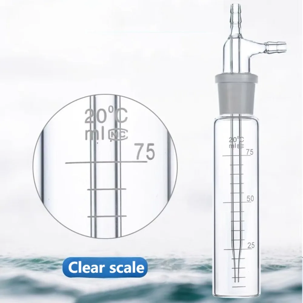 Botella absorbente de vidrio transparente para laboratorio con tubo - imagen 4