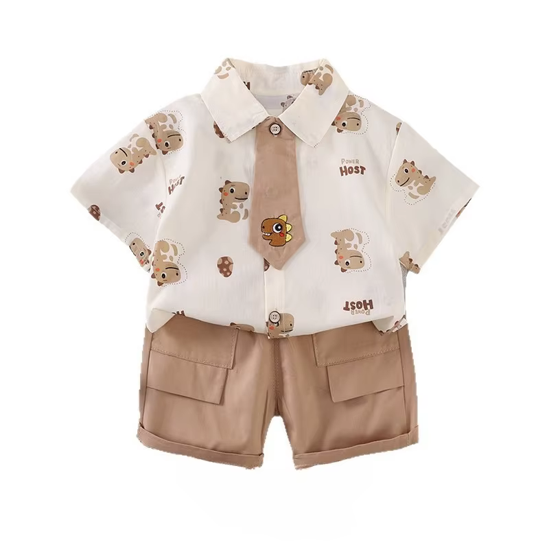 Conjunto de verano para bebé: camisa manga corta y pantalón corto - imagen 5
