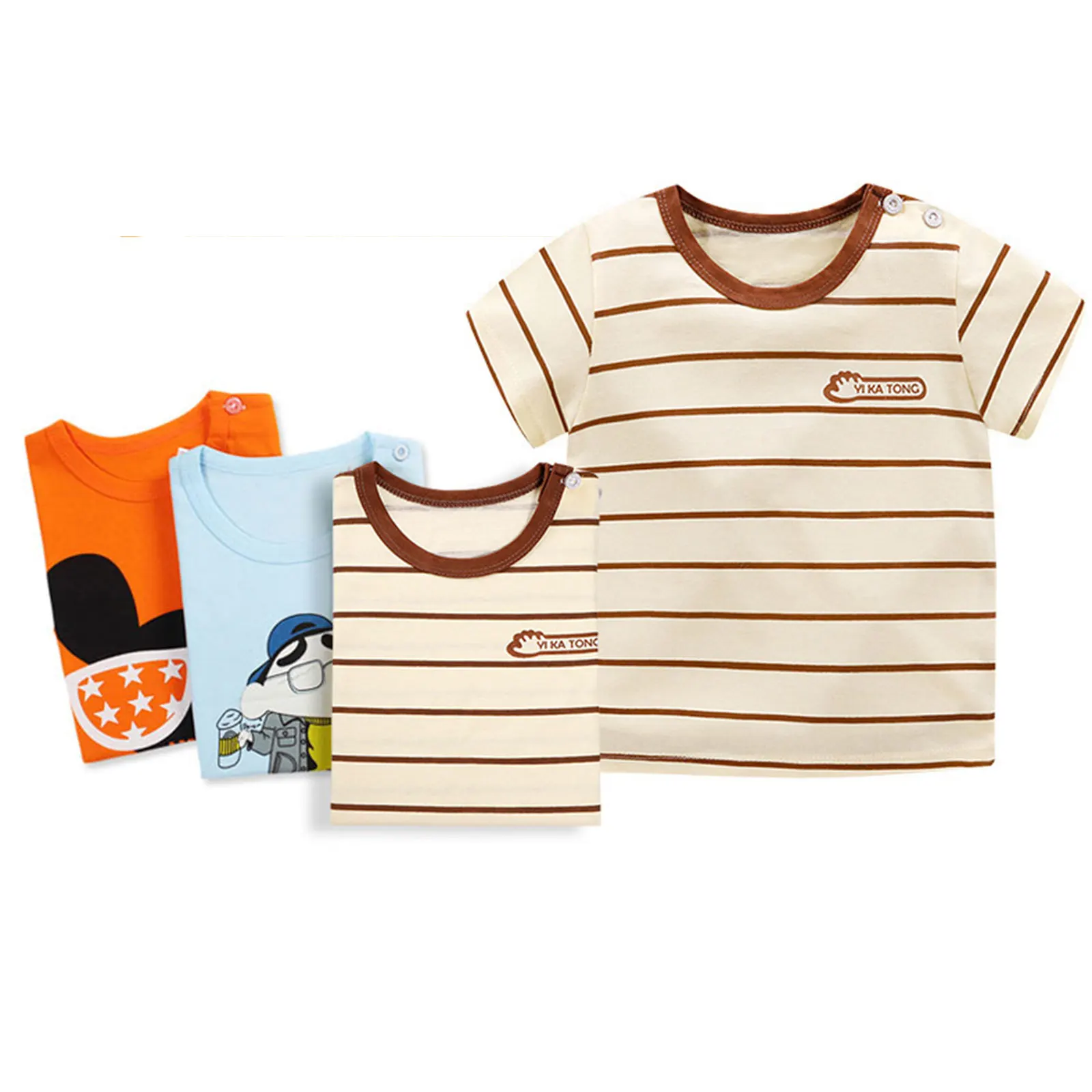 Camiseta de algodón con estampado para bebé niño y niña - imagen 2