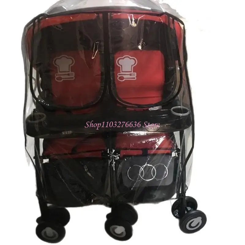 Coche gemelar R6FD Premium con cubierta impermeable y ventilación - imagen 5