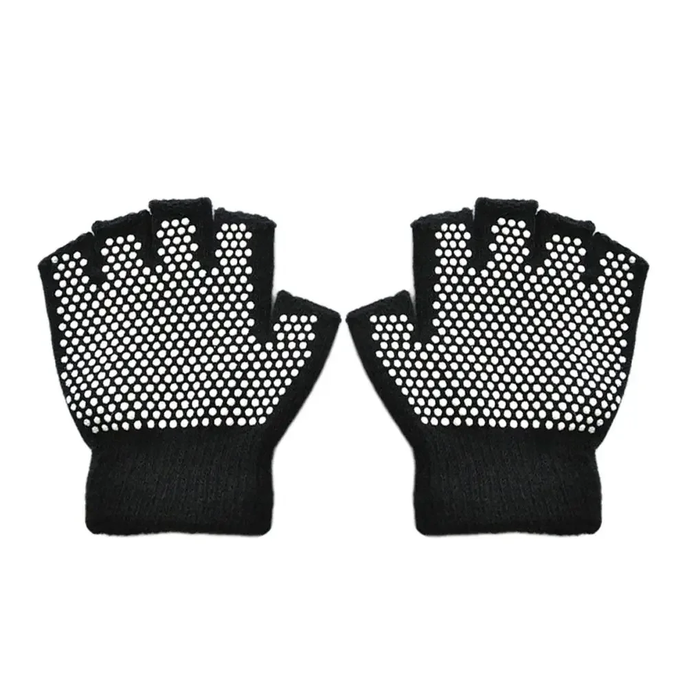 Guantes de punto antideslizantes para invierno, cálidos y elásticos