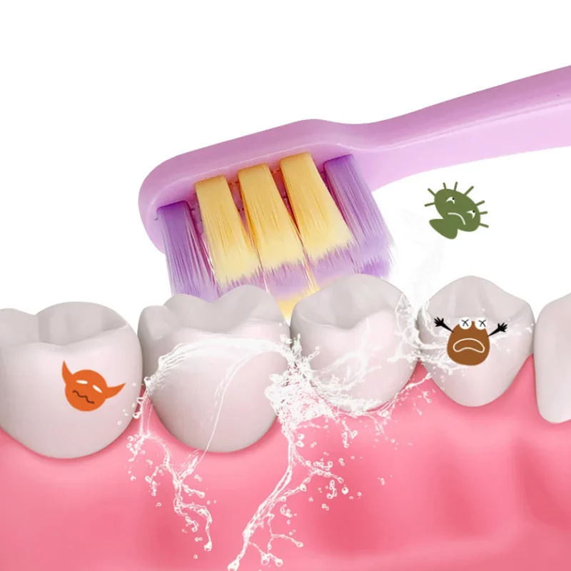 Cepillo de silicona para niños, suave y seguro, ideal higiene dental