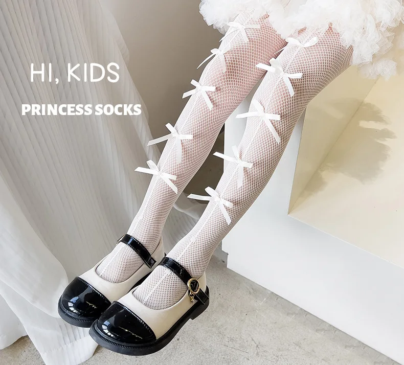 Pantimedias de verano con lazo de princesa para niños