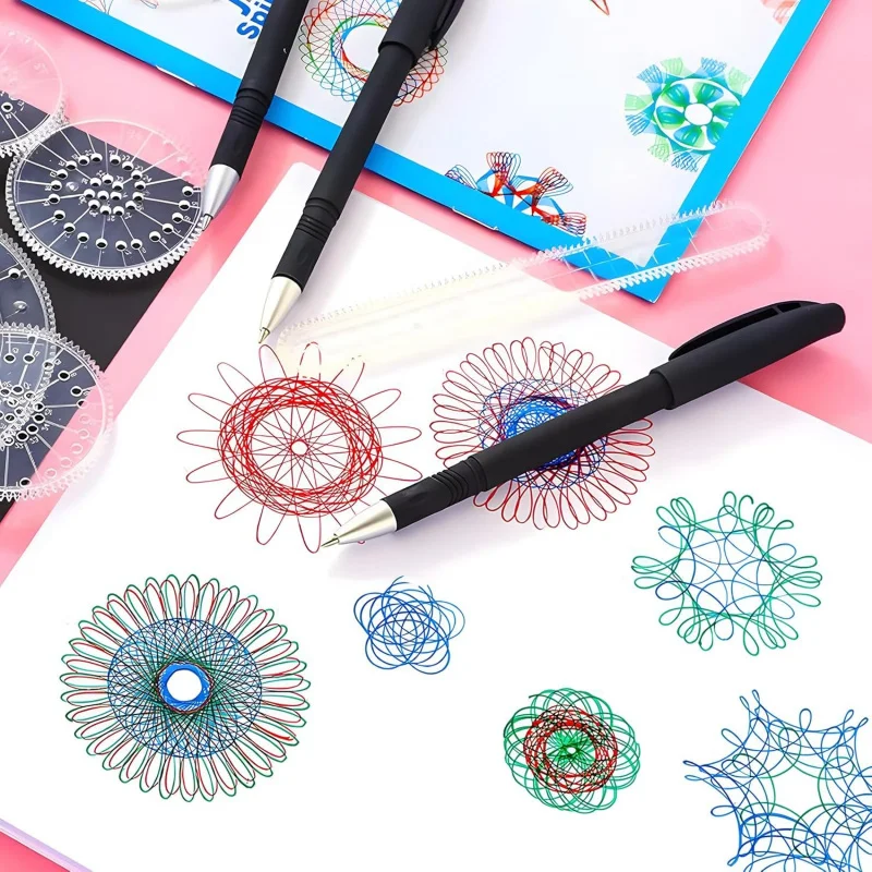 Kit de dibujo de arte en espiral con bolígrafos de colores - imagen 2