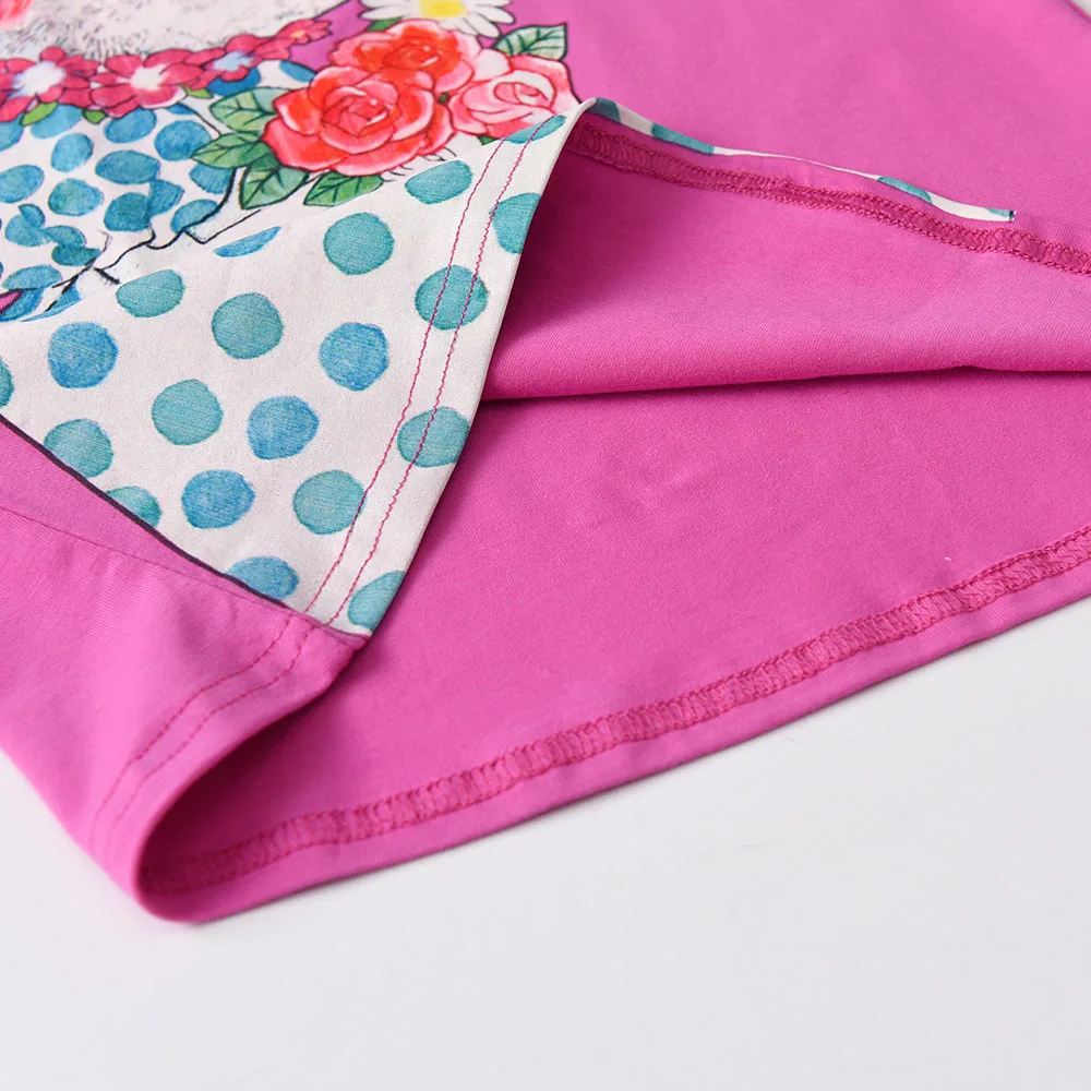DXTON vestido de primavera para niñas con mangas rayadas y flores - imagen 3