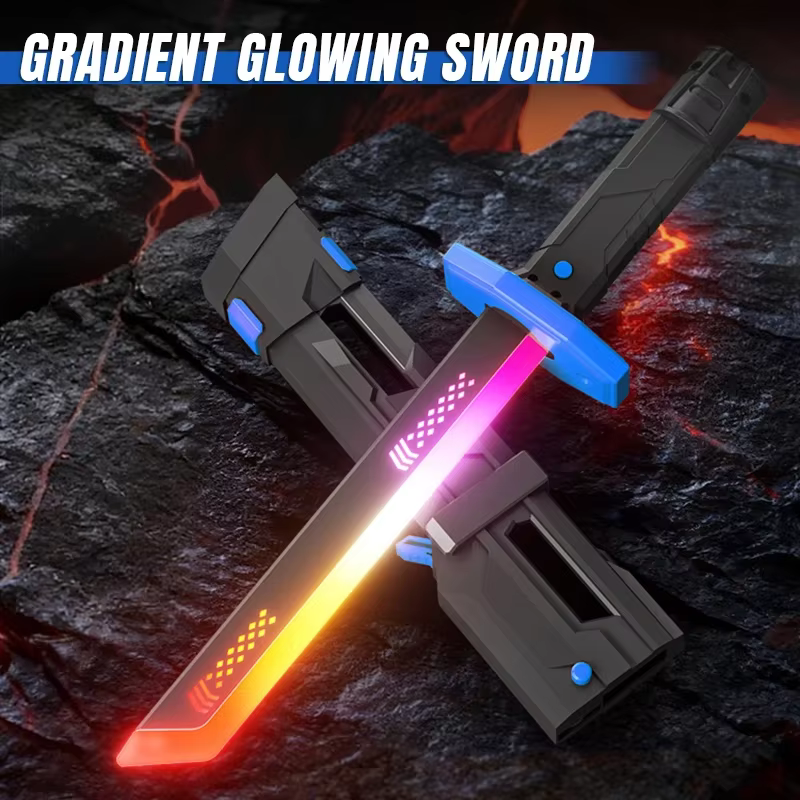 Espada de juguete luminosa LED multicolor con luz intermitente