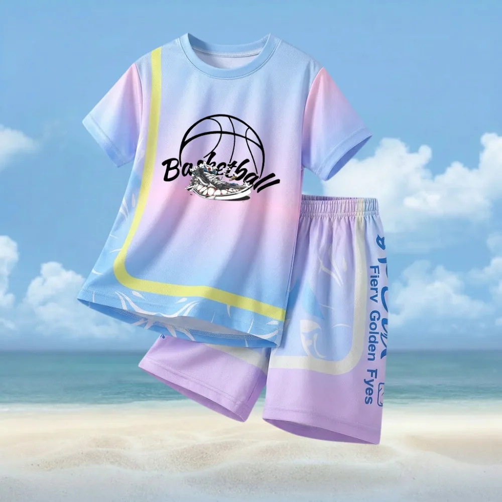 Conjunto deportivo transpirable de malla para niños – Verano - imagen 2