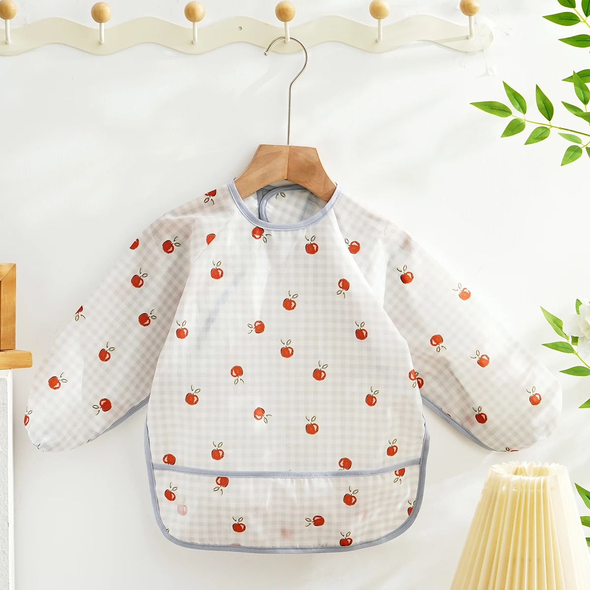Elinfant babero impermeable de manga larga para bebé fácil limpieza - imagen 3