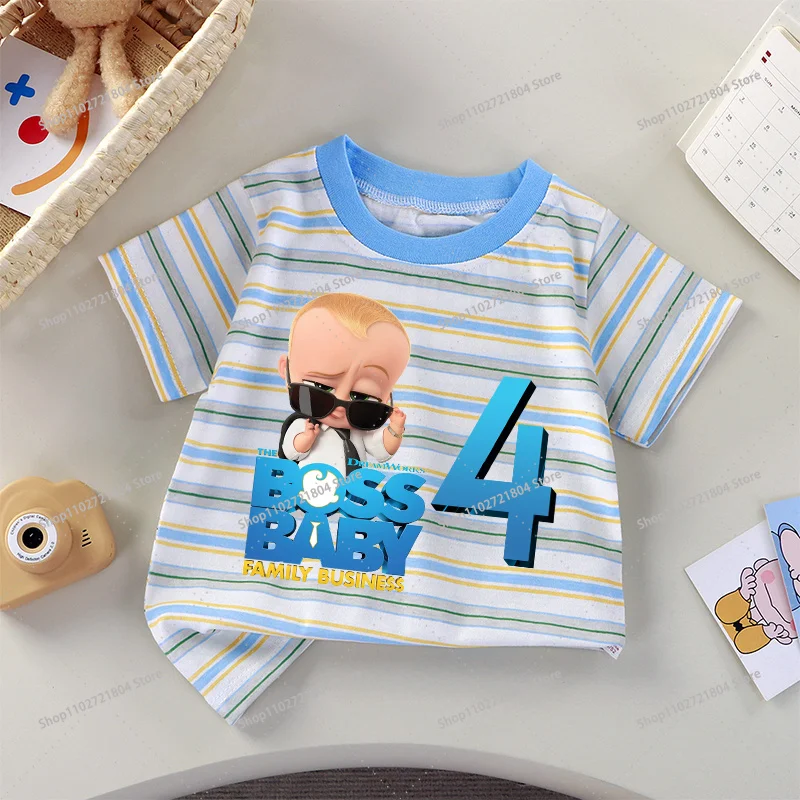 Baby Boss Camiseta infantil de cumpleaños con dibujo a rayas - imagen 4