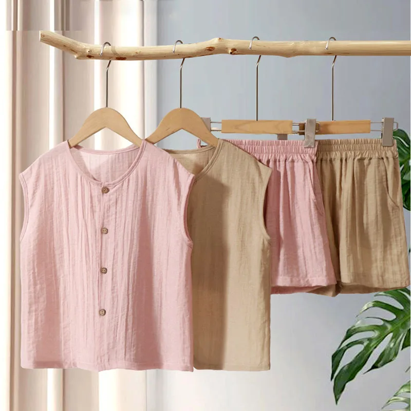 MILANCEL Conjunto de verano para niños – camisa sin mangas y bermudas - imagen 3