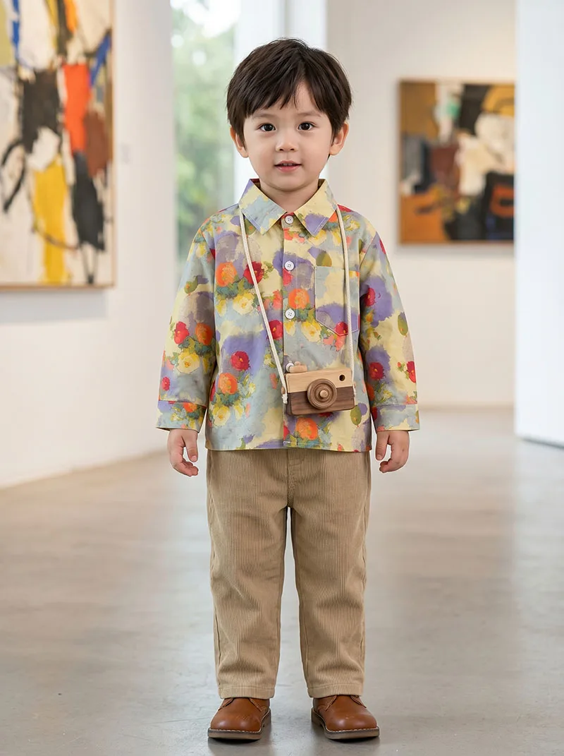 MILANCEL Camisa infantil de verano con estampado Love Baby - imagen 4