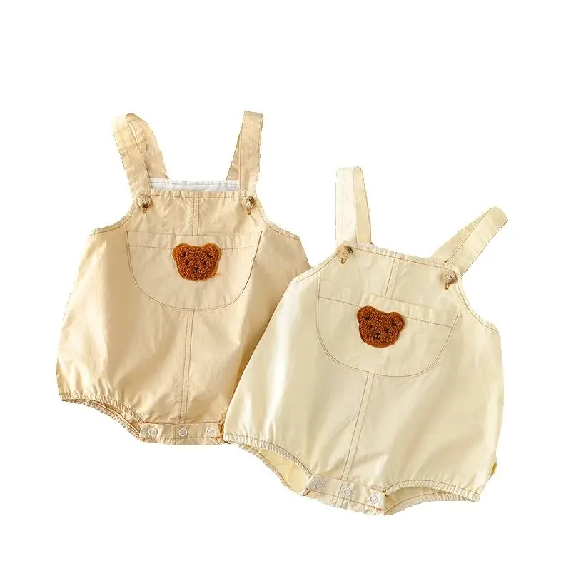 Pelele verano para bebés con bordado oso - Ligero y transpirable - imagen 4