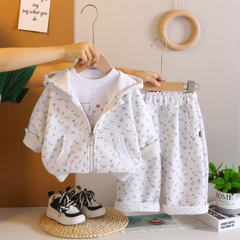 Chándal bebé con capucha para primavera y otoño, unisex - imagen 2