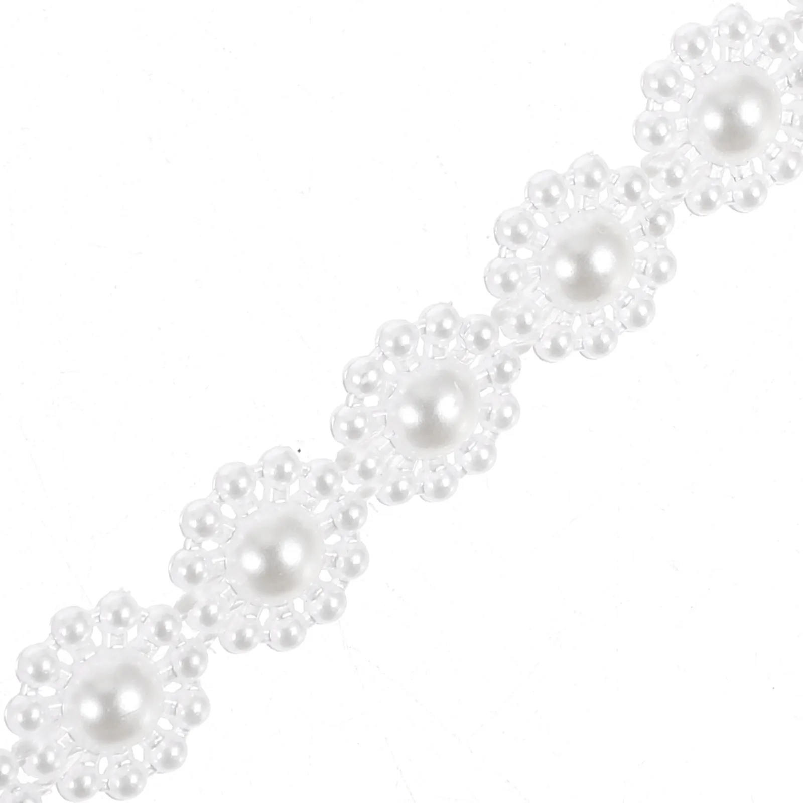 Diadema de perlas para bebé recién nacido – marfil suave