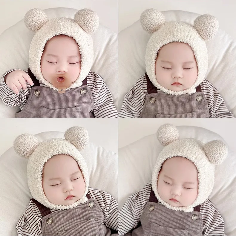 Gorro de invierno para bebé tipo peluche, orejas cálidas - imagen 2