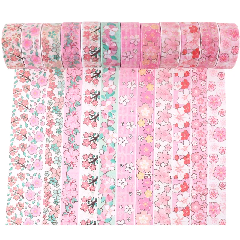 Cinta washi Sakura decorativa para álbum de recortes y diario