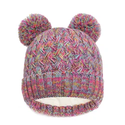 Gorro de invierno tejido para bebé con bufanda y guantes