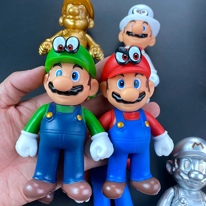 Figura de acción Super Mario y Luigi, estilo anime, regalo niño - imagen 5