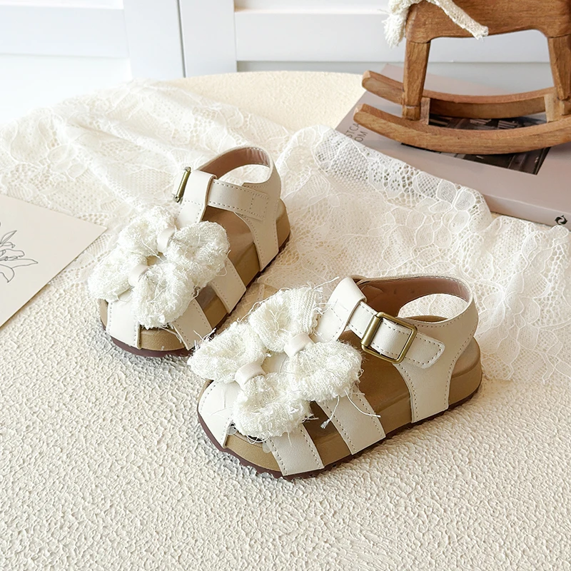Sandalias de verano con lazo antideslizantes para niñas, suaves - imagen 2