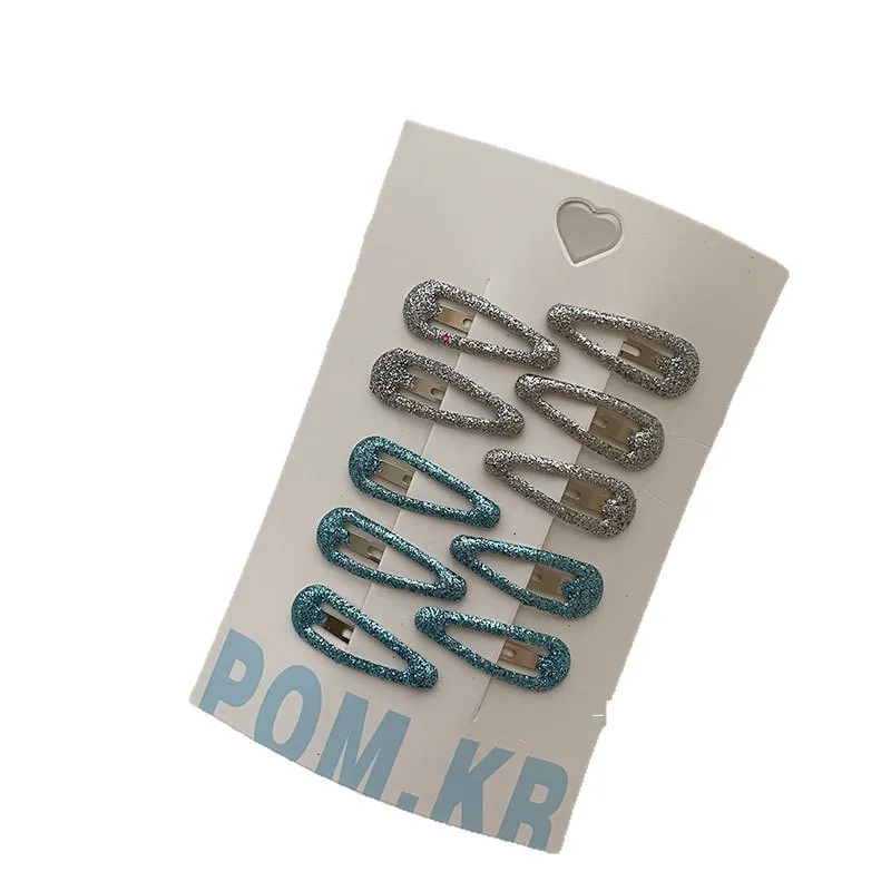 Pinzas para el pelo infantiles con brillantina, estilo casual - imagen 2