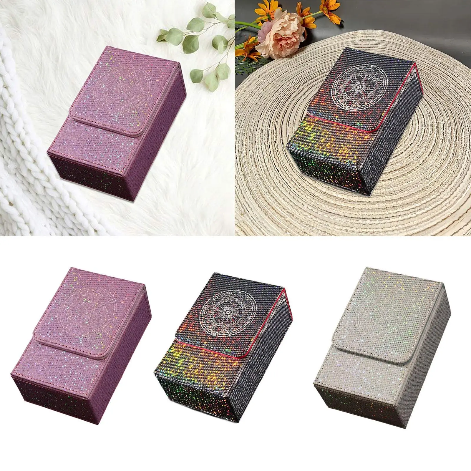 Estuche para cartas tarot piel sintética PU mazos de lujo