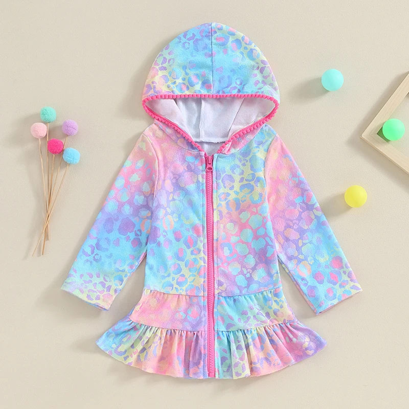 Vestido infantil con capucha y cremallera