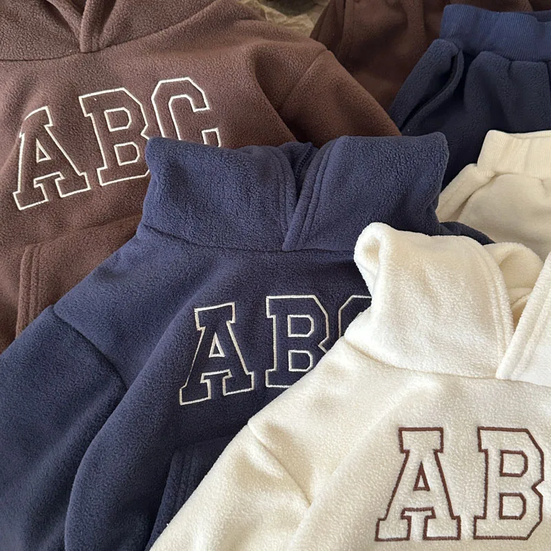 Milangel Invierno para niños: sudadera capucha y pantalón forro piel - imagen 3