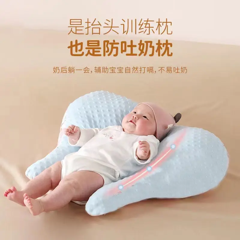 Almohada ajustable para bebé con funda de algodón natural