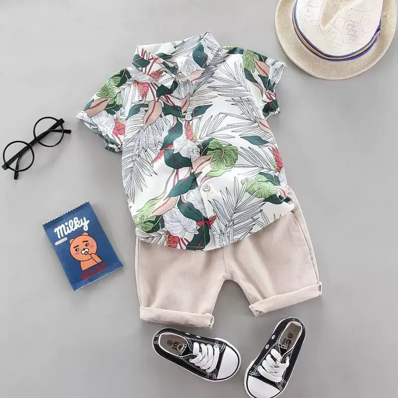 Conjunto de verano para bebé con camisa y pantalón corto - imagen 3