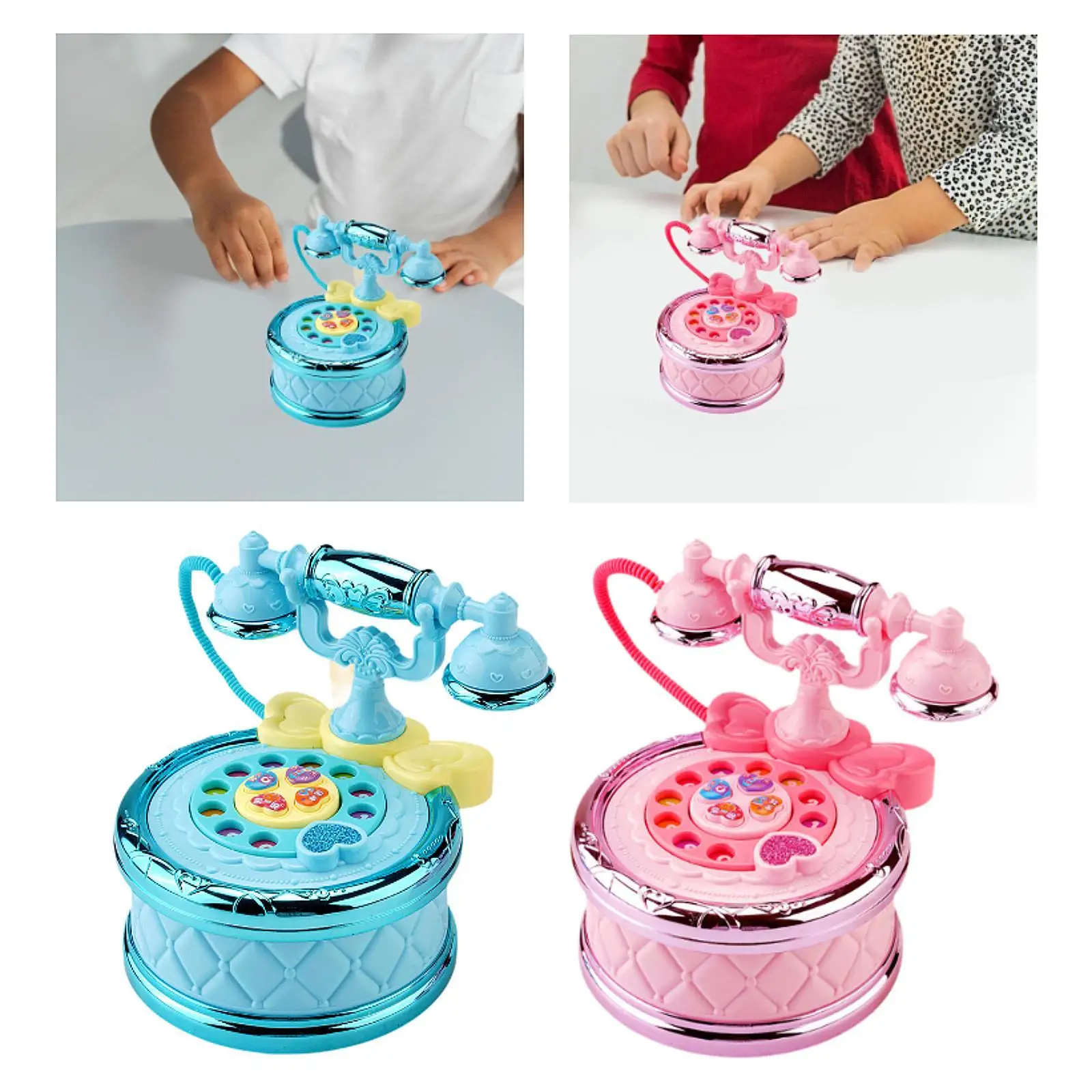 Teléfono de juguete musical princesa para niños – coordinación mano-ojo