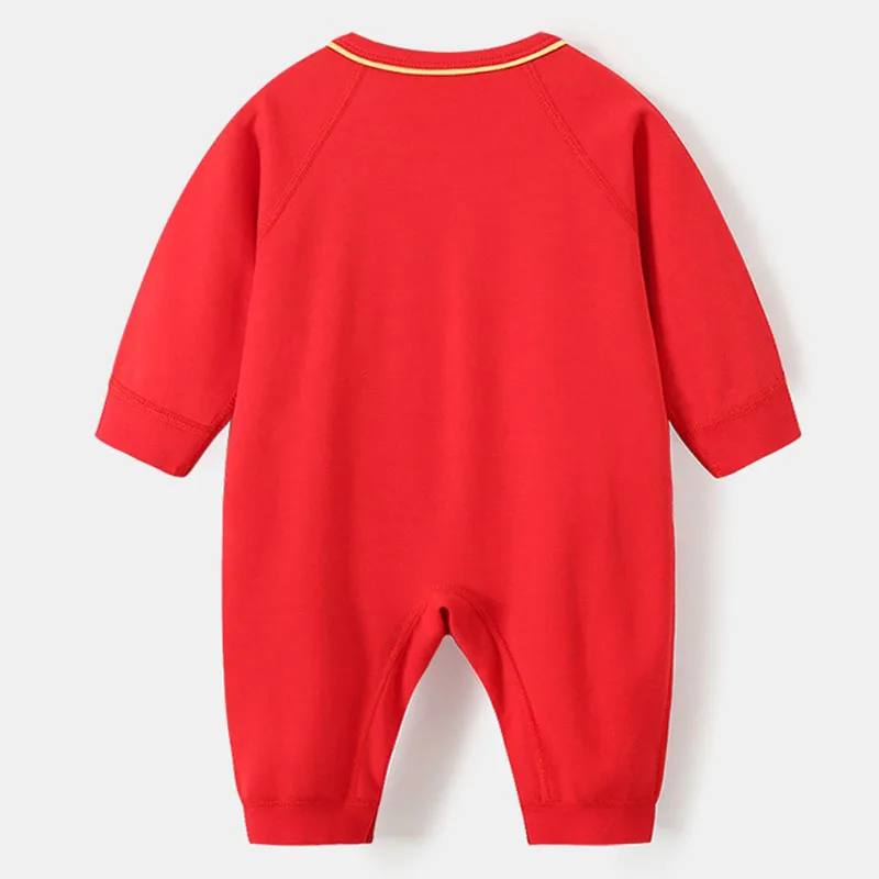 Conjunto de primavera y otoño para bebé niño, mono rojo estilo chino - imagen 2