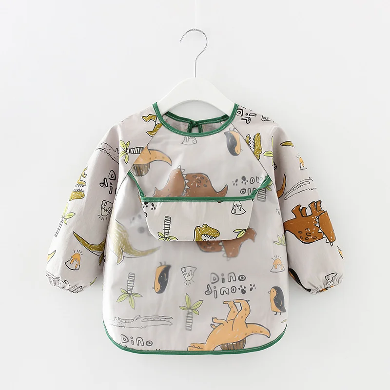 Babero impermeable manga larga para bebé