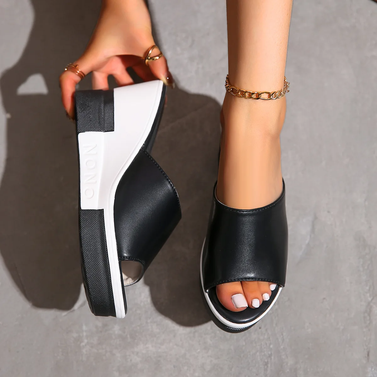 Zapatillas de cuña para niña – Tacón alto y suela gruesa - imagen 5