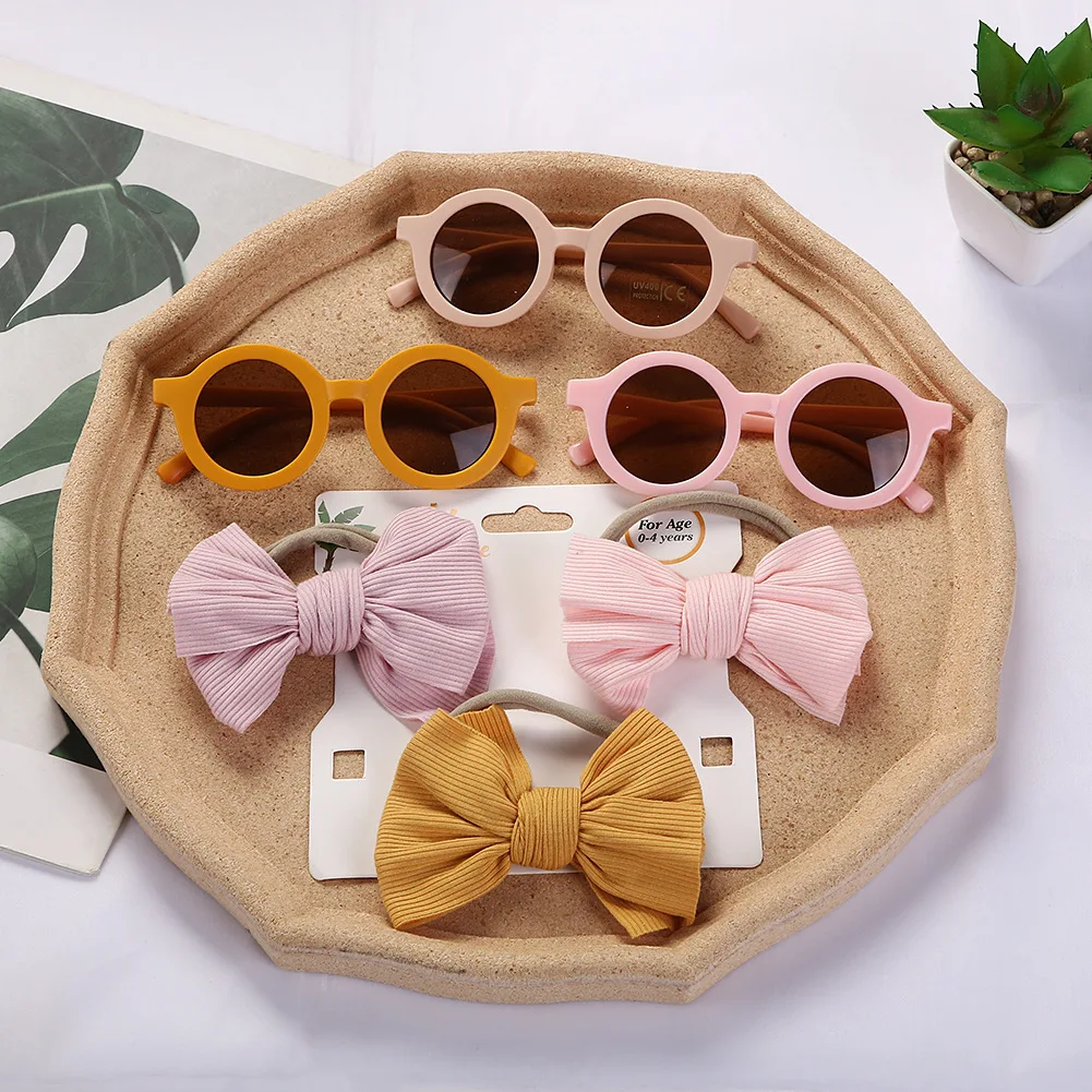 Gafas de sol infantiles vintage con protección UV y diadema - imagen 4