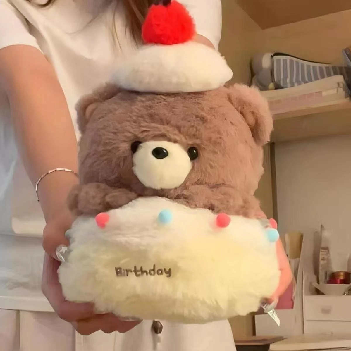 Peluche de oso con cuerda y sorpresa para cumpleaños - imagen 2